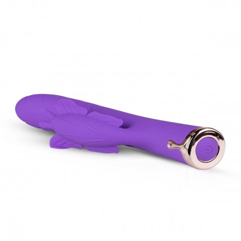 Фиолетовый вибратор-кролик The Princess Butterfly Vibrator - 20,5 см.